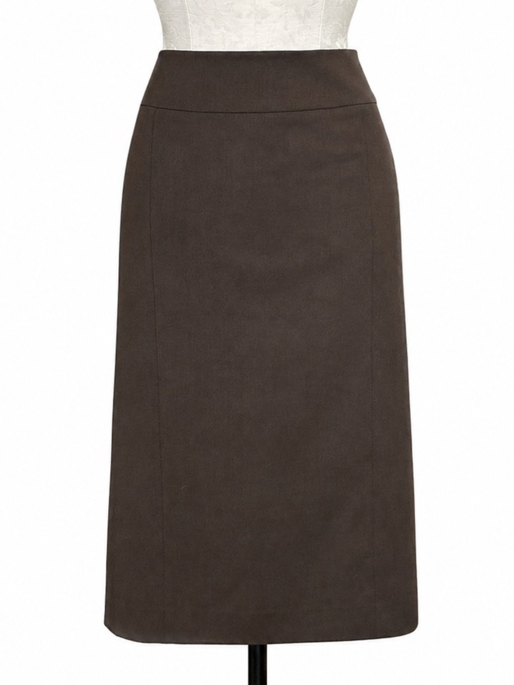 Lafayette 148 Brown Virgin Wool Pencil Skirt Size 12